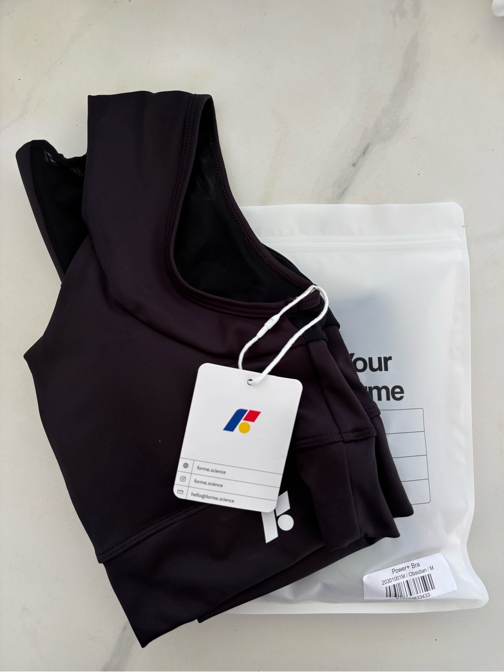 Forme Power+ Sports Bra Black Obsidian NWT M - Picture 4 of 4